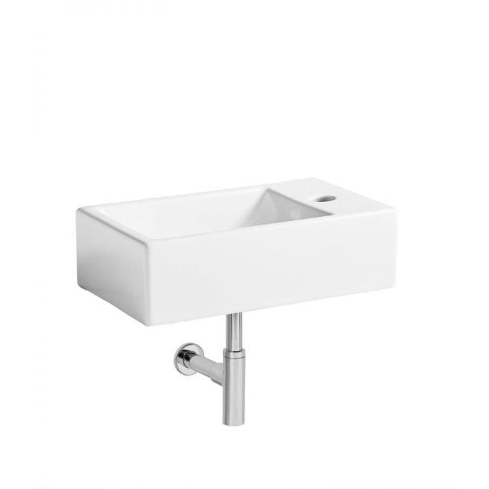 Cloakroom Basins Matrix RH Wall Hung Basin