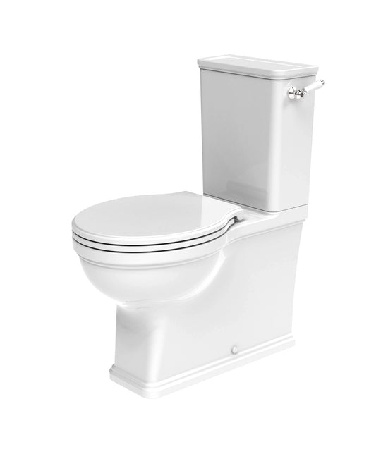 Marston Comfort Height Close Coupled Fully Enclosed Pan WC with Chrome Handle Option