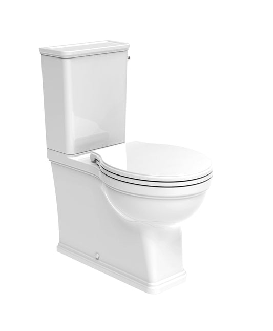 Marston Comfort Height Close Coupled Fully Enclosed Pan WC with Brass Handle Option