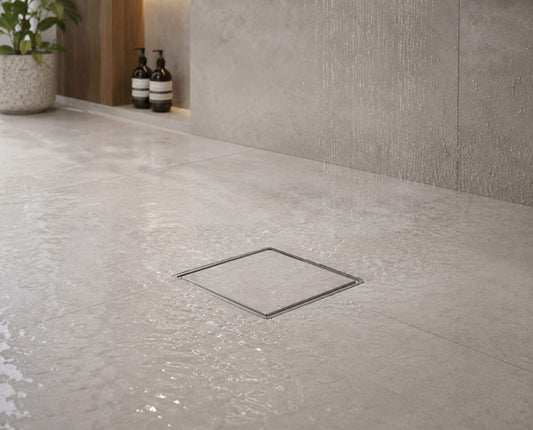 Uni 150mm Floor Drain w/tiling flange Tileable and grate