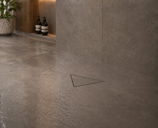 Uni 330mm Triangle Floor Drain Tileable and grate