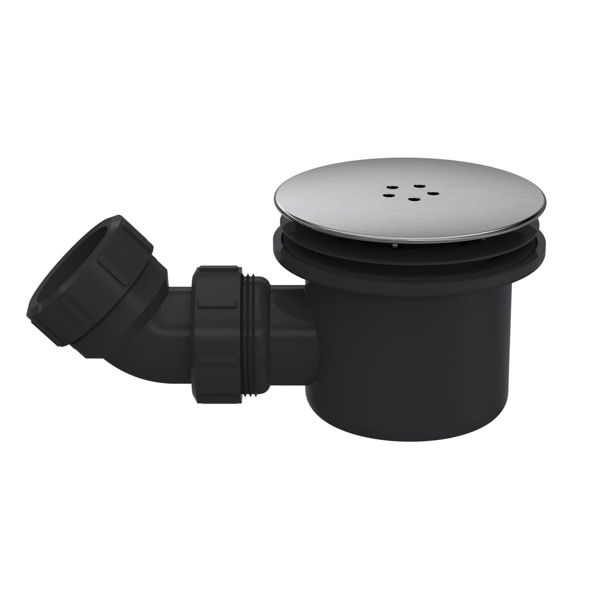 Mega Flow Shower Waste Gun Metal Top