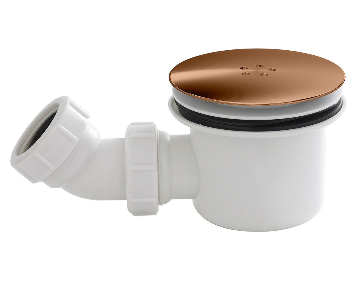 Mega Flow Shower Waste Brushed Bronze Top
