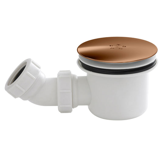 Mega Flow Shower Waste Brushed Bronze Top