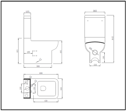 Evon Close Couple Fully Back to Wall Rimeless Toilet