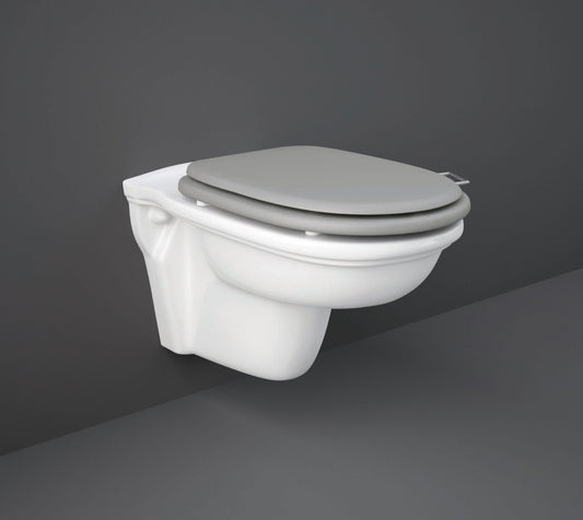 RAK-Washington Wood Soft Close Seat and Cover in Matt Grey: