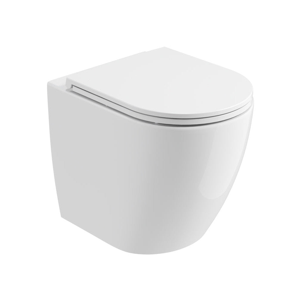 AVANTI Rimless Back To Wall WC & Soft Close Seat Ceramic