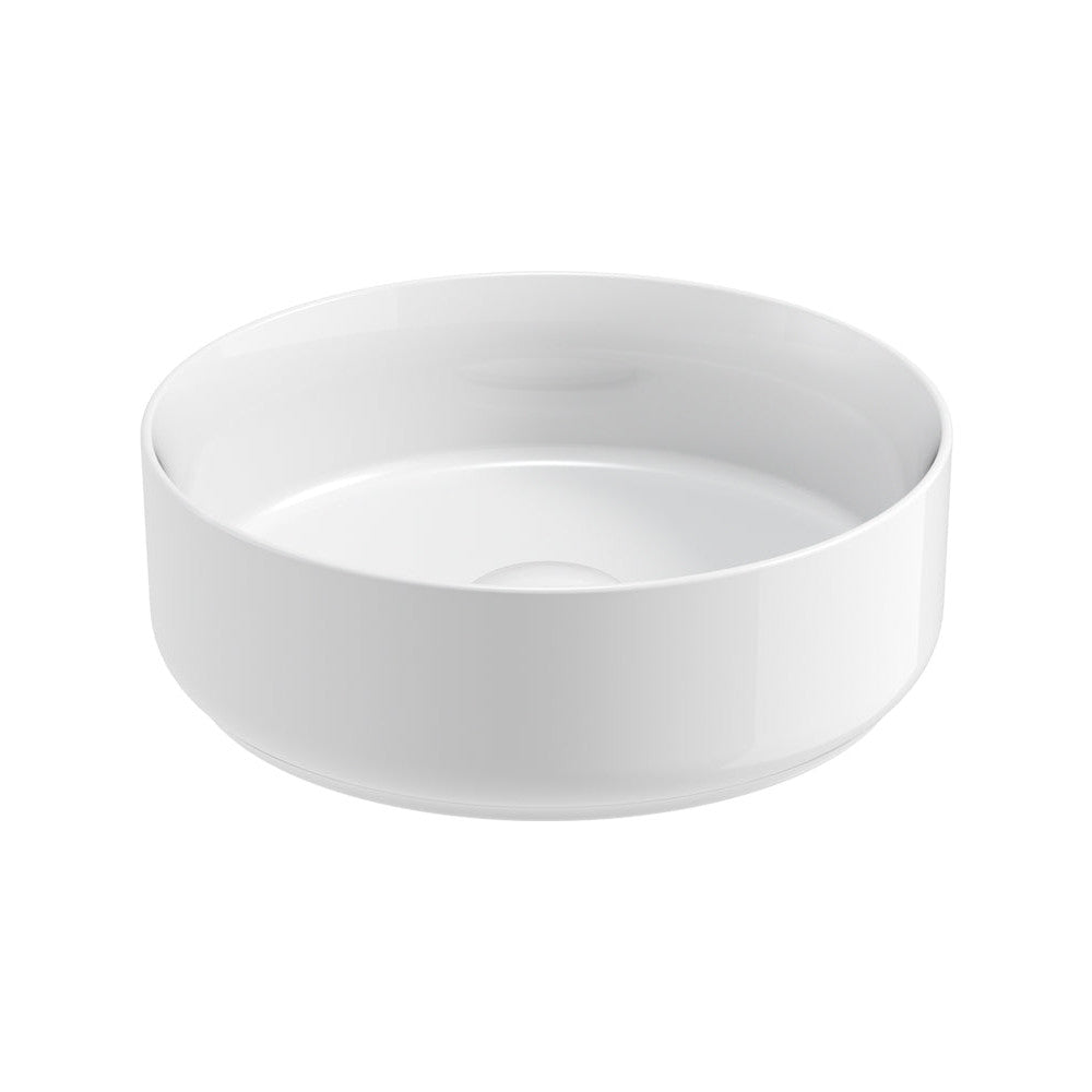 AVANTI Round Countertop Wash Basin & Satin Ceramic Click Clack Waste