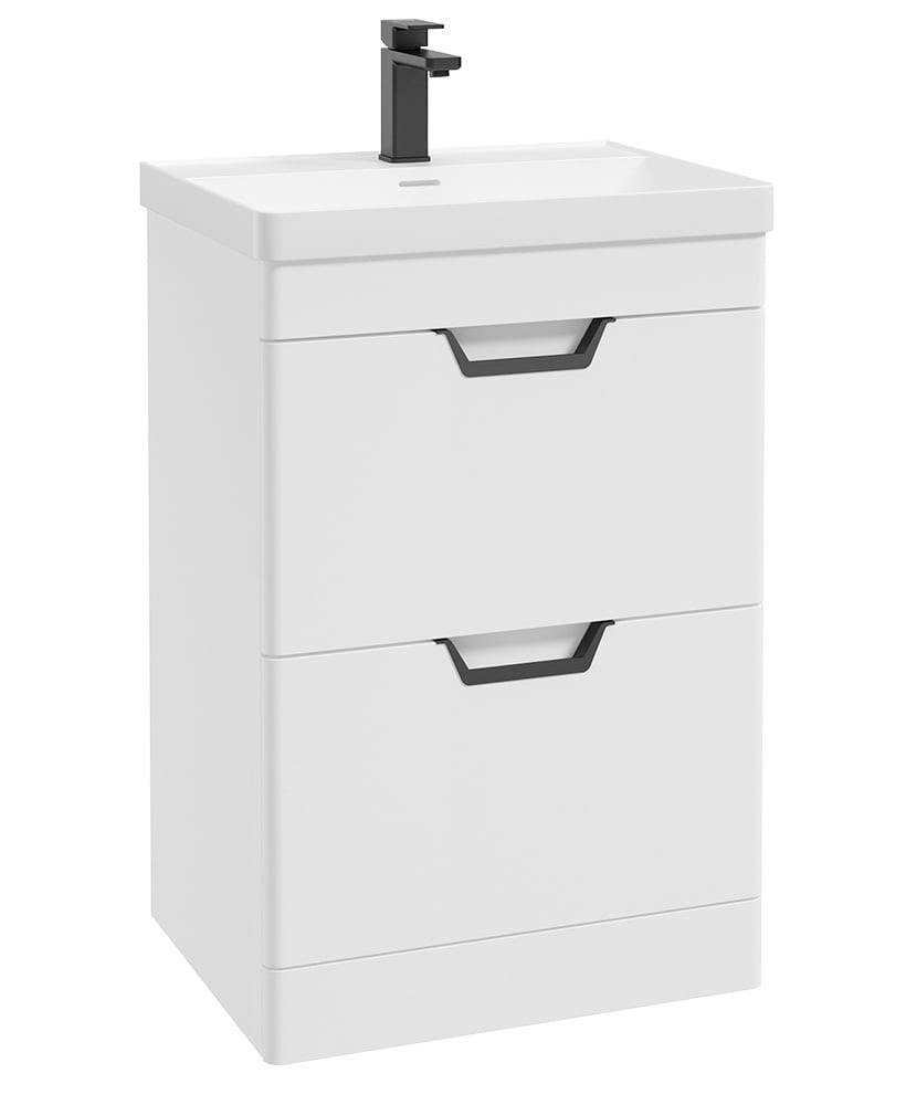 FREYA Floorstanding Two Drawer Vanity Unit