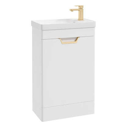 FREYA Floor Standing Single Door Cloakroom Vanity Unit