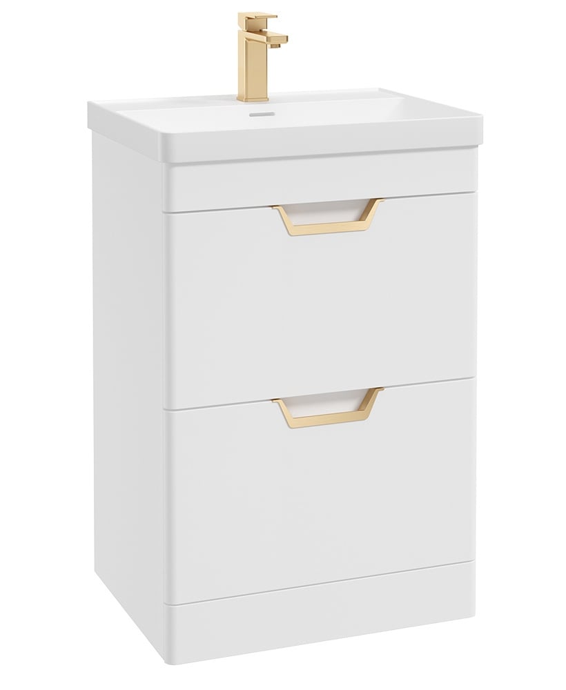 FREYA Floorstanding Two Drawer Vanity Unit