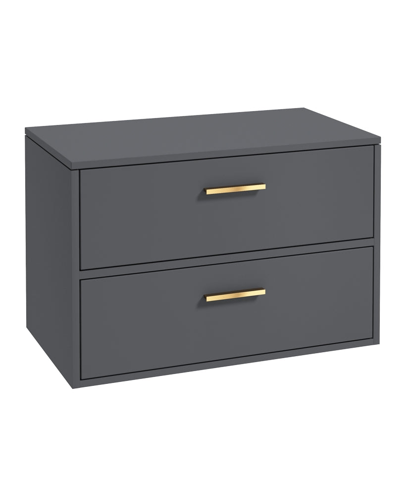 FINLAND Wall Hung Two Drawer Countertop Vanity Unit