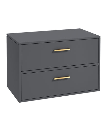 FINLAND Wall Hung Two Drawer Countertop Vanity Unit