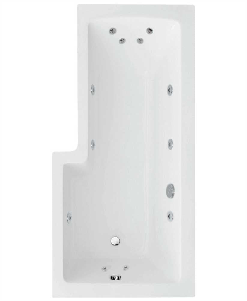 L SHAPE Single Ended Right Hand 12 Jet Whirlpool Bath & Panel