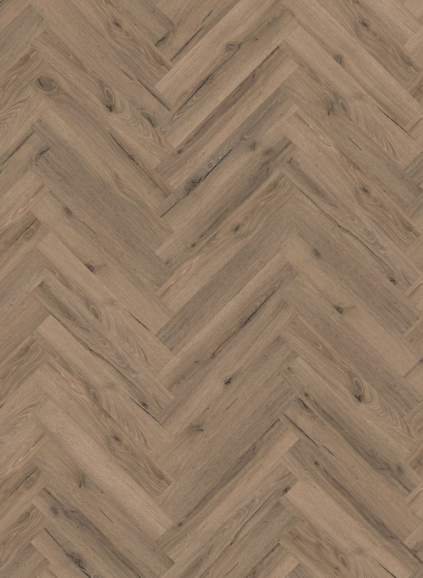 Mocha Oak Herringbone LVT Dryback