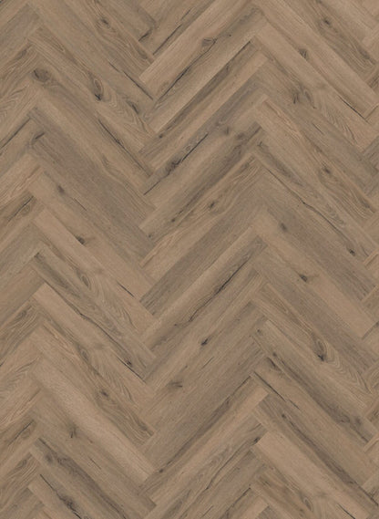 Mocha Oak Herringbone LVT Dryback