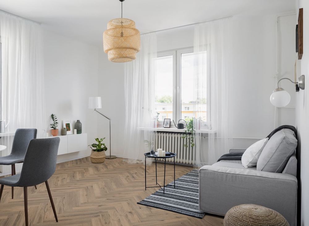 Mocha Oak Herringbone LVT Dryback