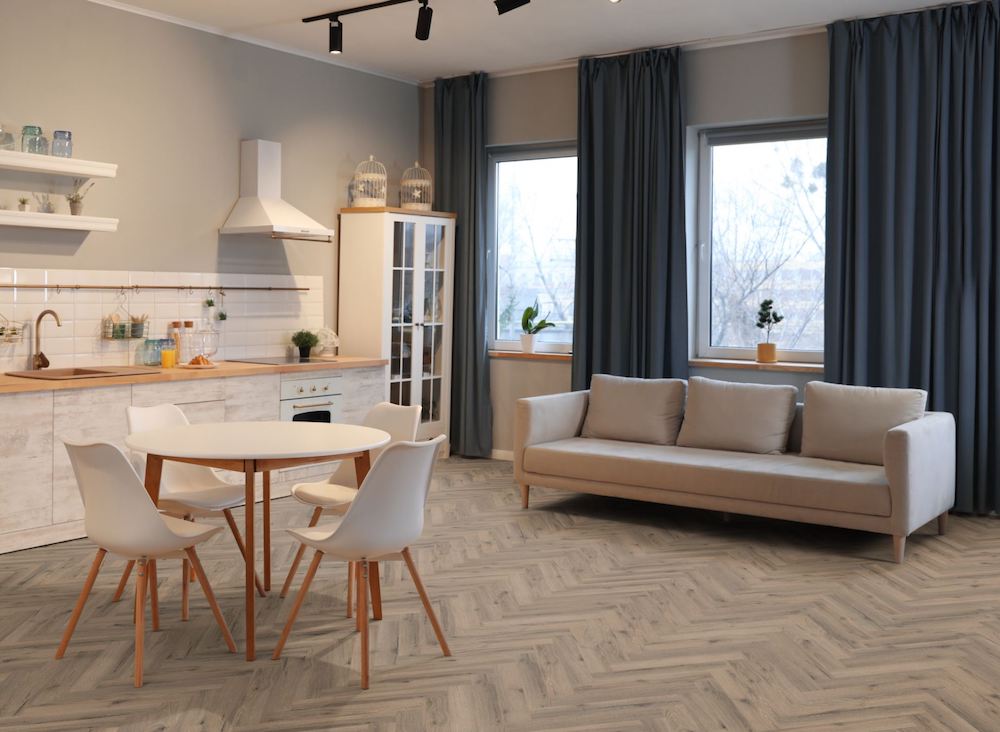 Mocha Oak Herringbone