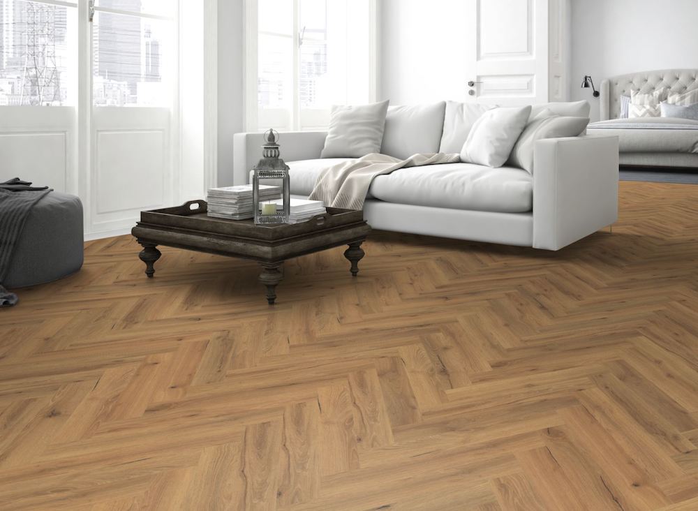 Ranch Oak Herringbone LVT Dryback
