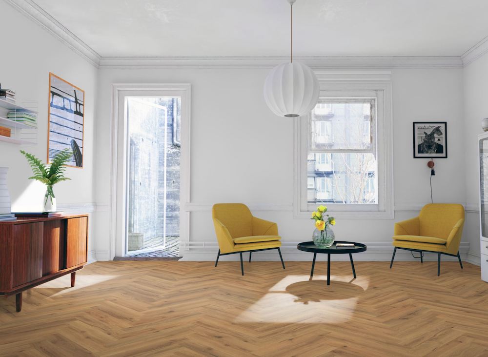 Ranch Oak Herringbone LVT Dryback