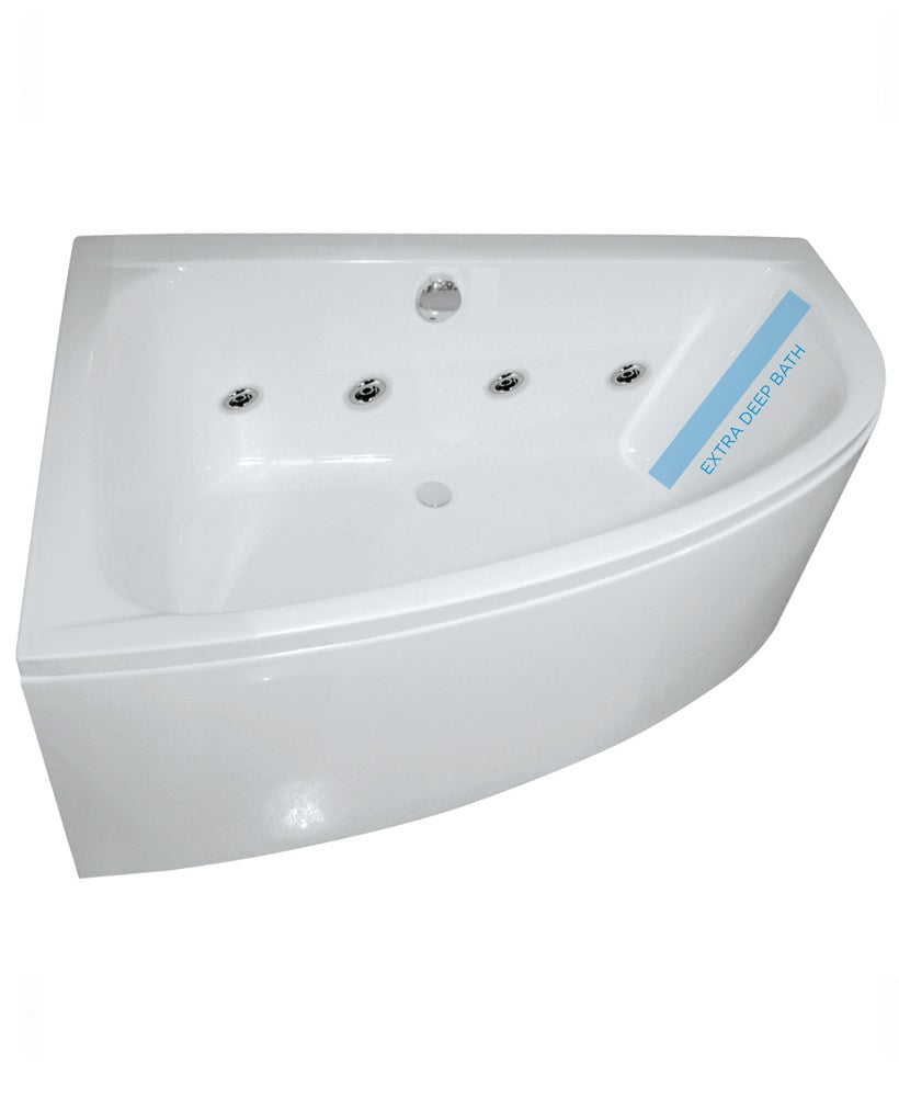 MAYA Corner Left Hand 8 Jet Whirlpool Bath