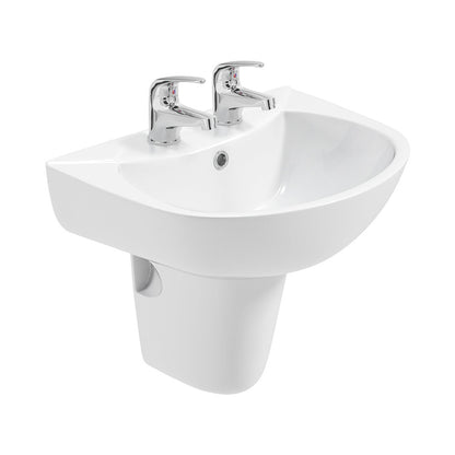 STRATA 2 Tap Hole Wash Basin & Semi Pedestal