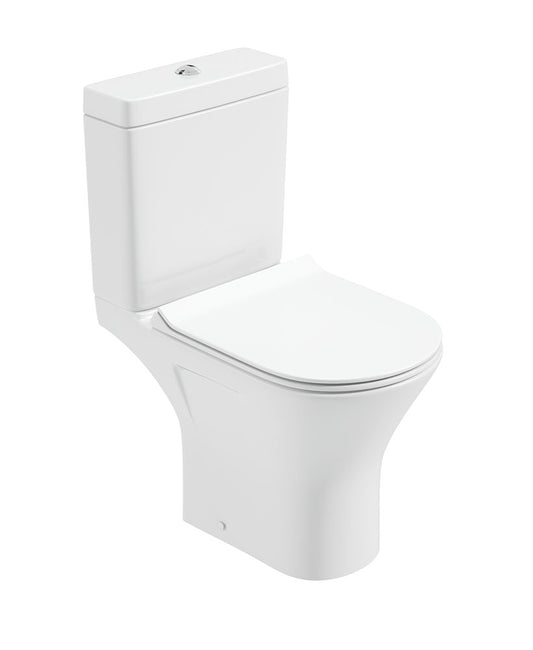 SCALA Rimless Open Back Close Coupled WC & Delta Slim Soft Close Seat