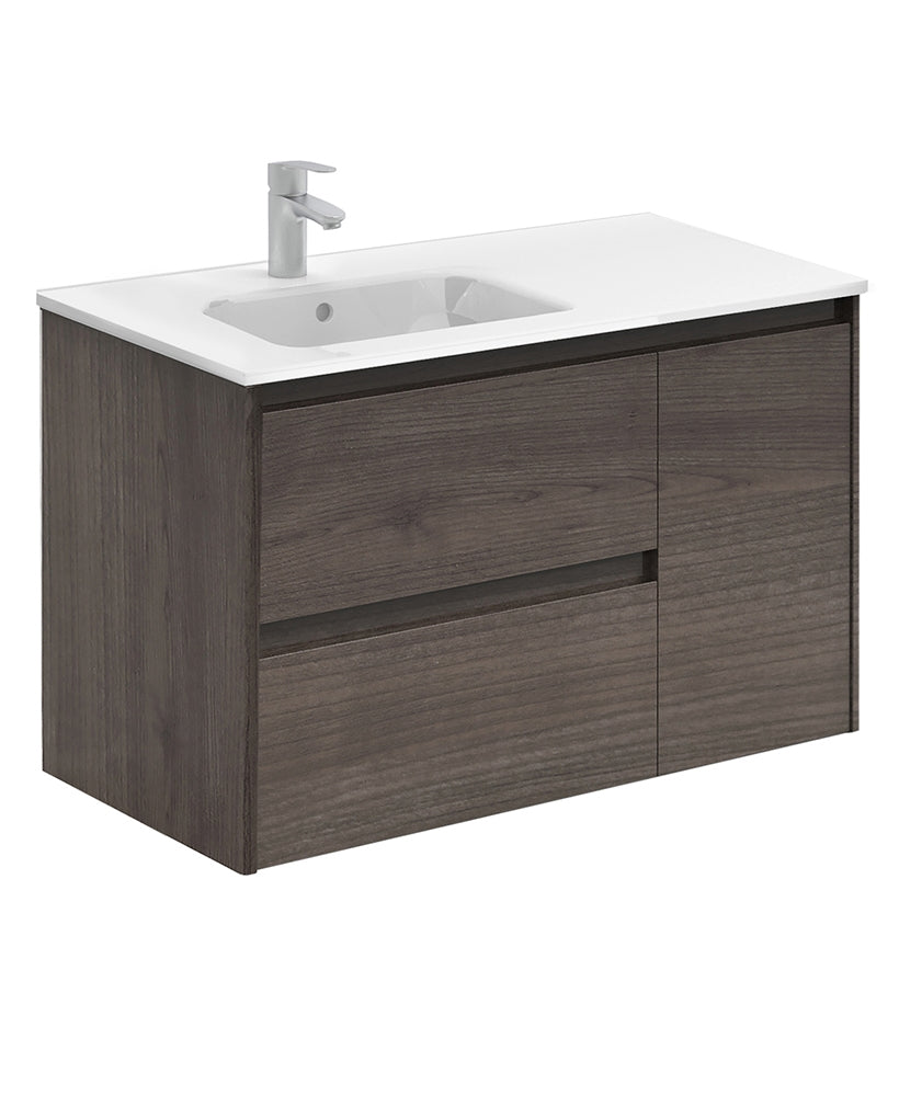 DIJON Wall Hung Two Drawer/One Door Vanity Unit
