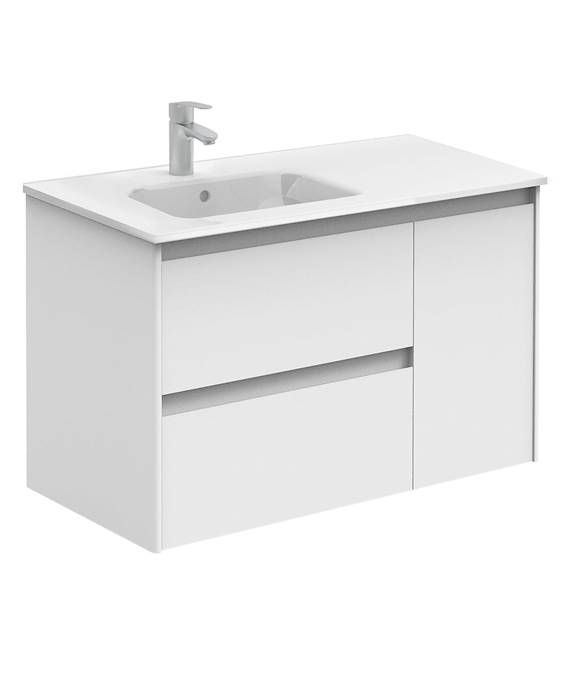 DIJON Wall Hung Two Drawer/One Door Vanity Unit