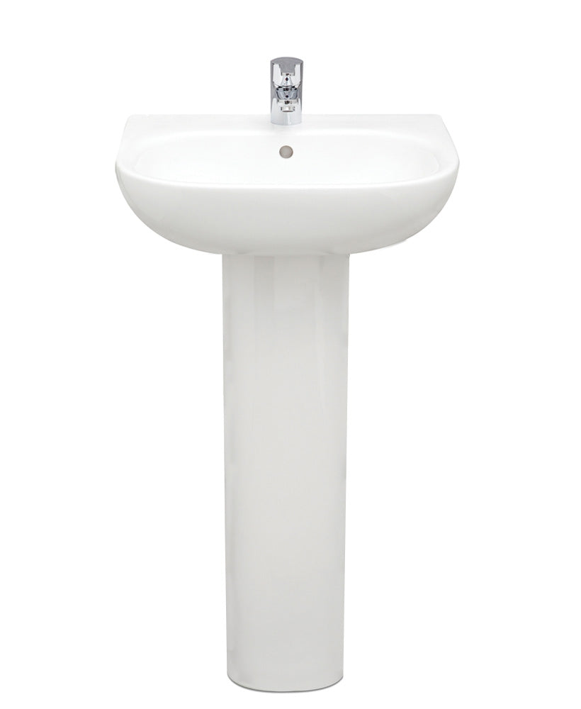 SIGMA 1 Tap Hole Wash Basin & Full Pedestal