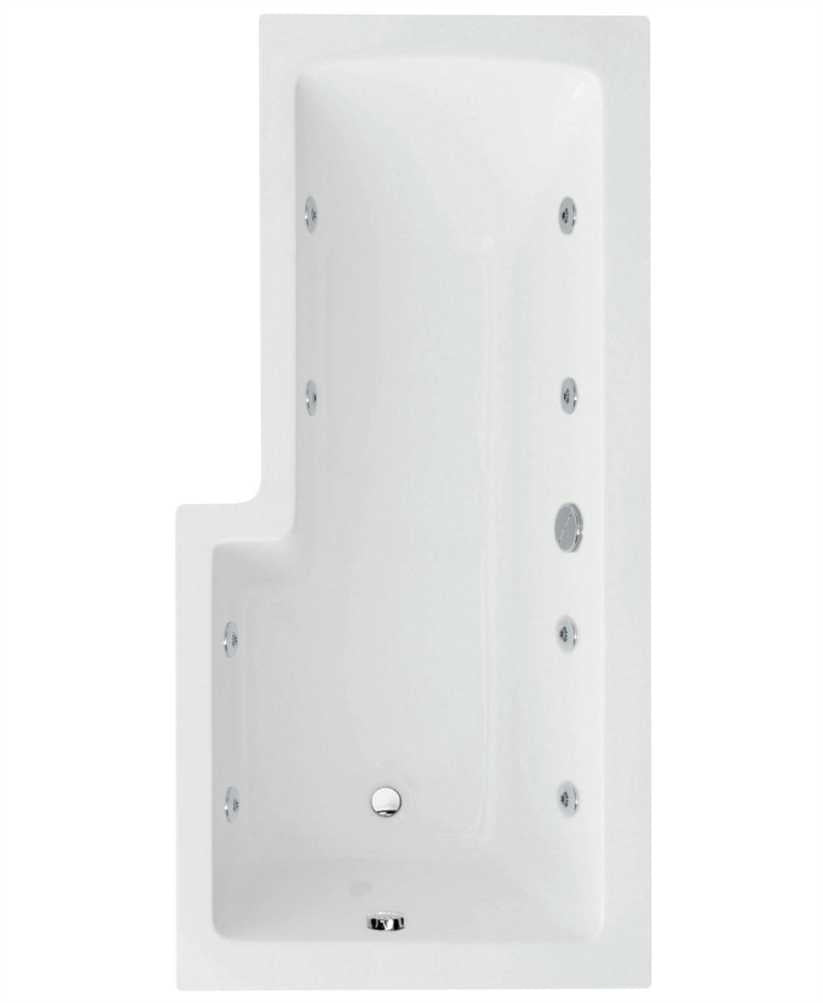 L SHAPE Right Hand Single Ended 8 Jet Whirlpool Bath & Panel
