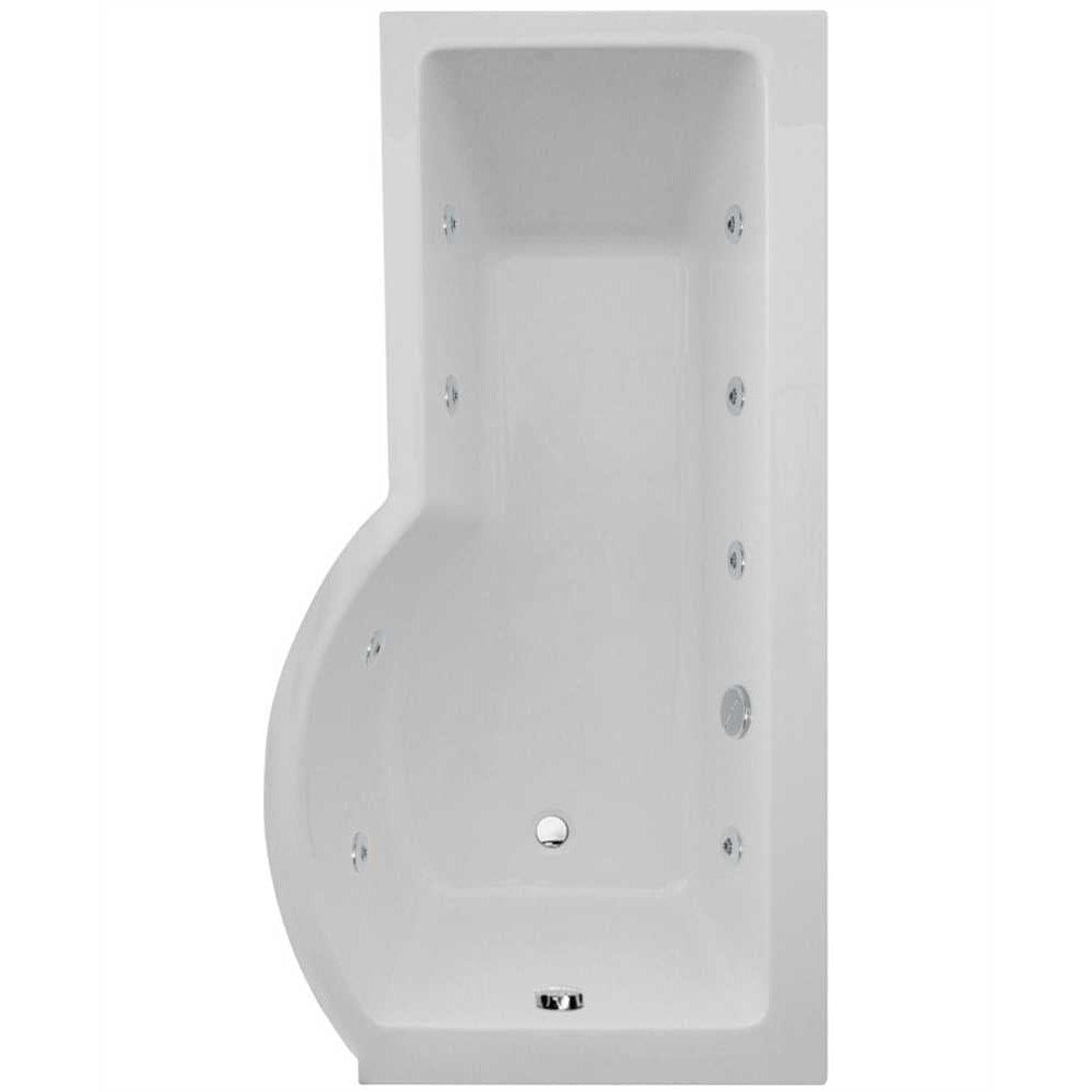 P SHAPE Right Hand Single Ended 8 Jet Whirlpool Bath & Panel