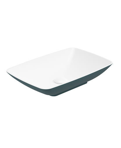 SKAL Rectangle Wash Basin White & Waste