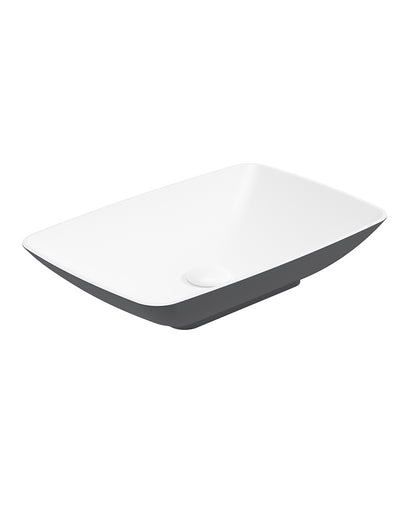 SKAL Rectangle Wash Basin White & Waste