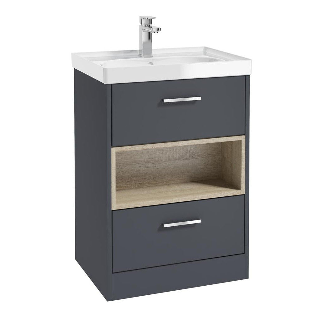 MALMO Floorstanding Two Drawer Vanity Unit