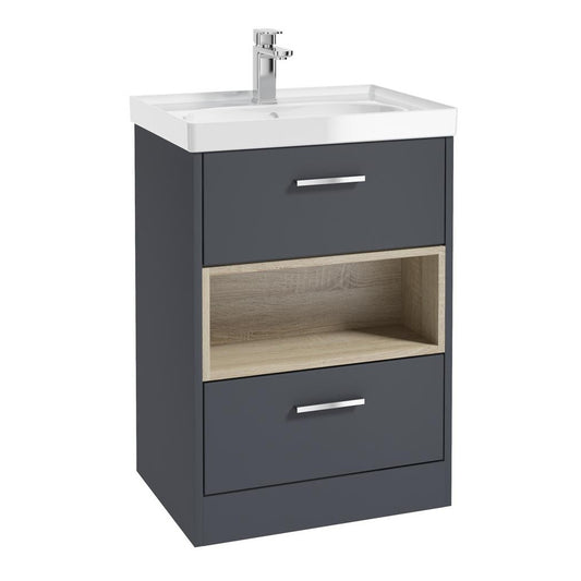 MALMO Floorstanding Two Drawer Vanity Unit