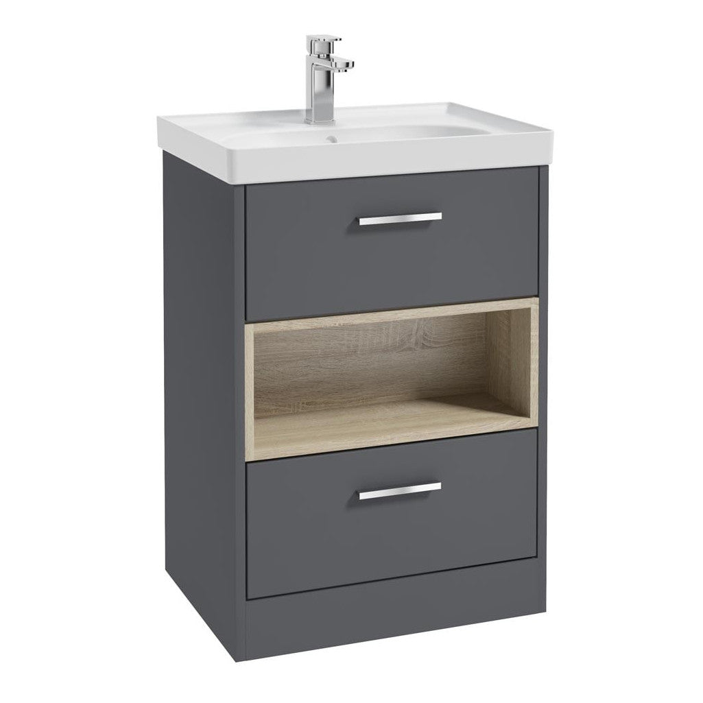 MALMO Floorstanding Two Drawer Vanity Unit