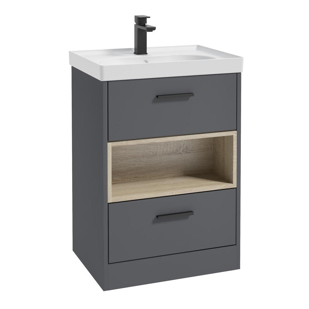 MALMO Floorstanding Two Drawer Vanity Unit
