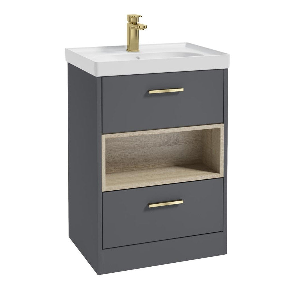 MALMO Floorstanding Two Drawer Vanity Unit