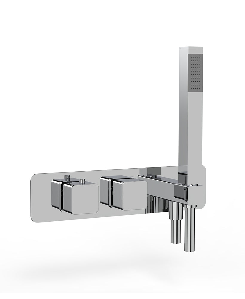 ALITA Soft Square Dual Control 2 Outlet Horizontal Shower Valve