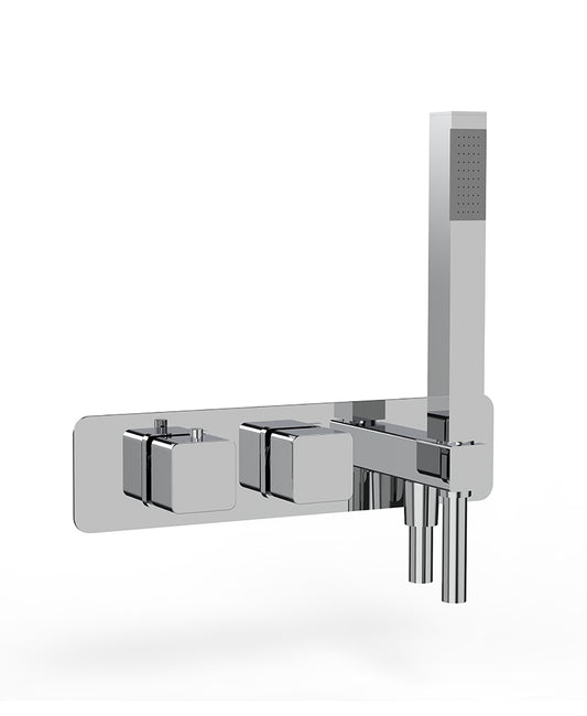 ALITA Soft Square Dual Control 2 Outlet Horizontal Shower Valve