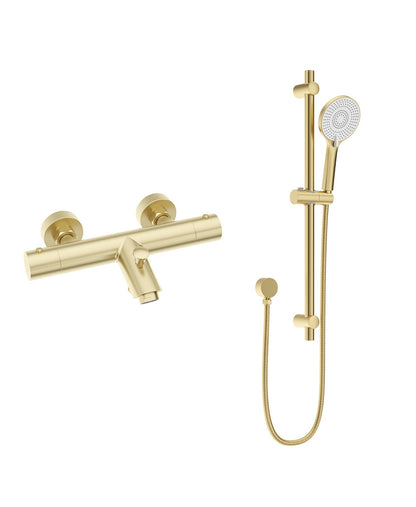 FORM Thermostatic Bath Shower Mixer & Alita Slide Rail Kit