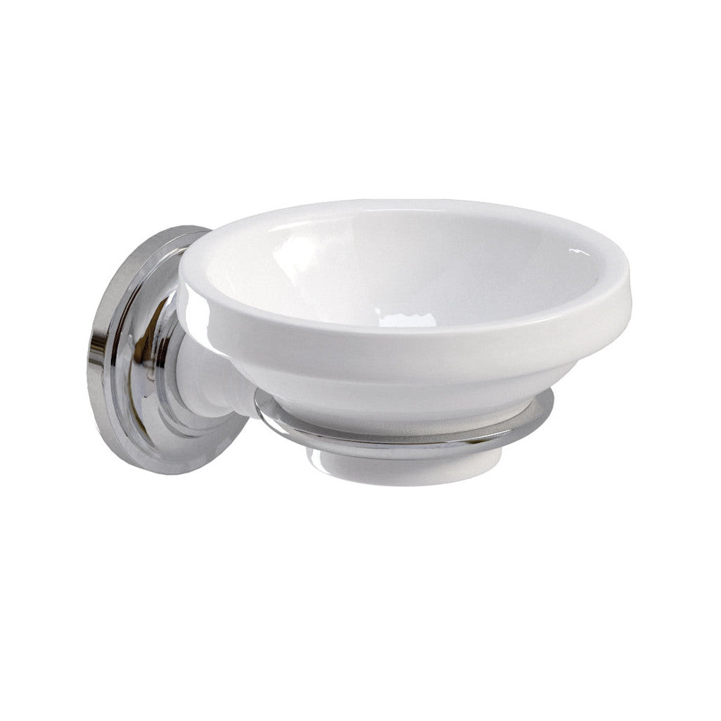 WESTBURY Traditional Ceramic Soap Dish Chrome