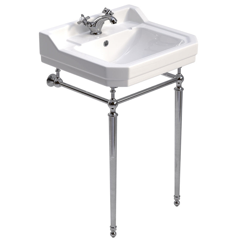 WESTBURY 1 Tap Hole Wash Basin & Washstand Chrome