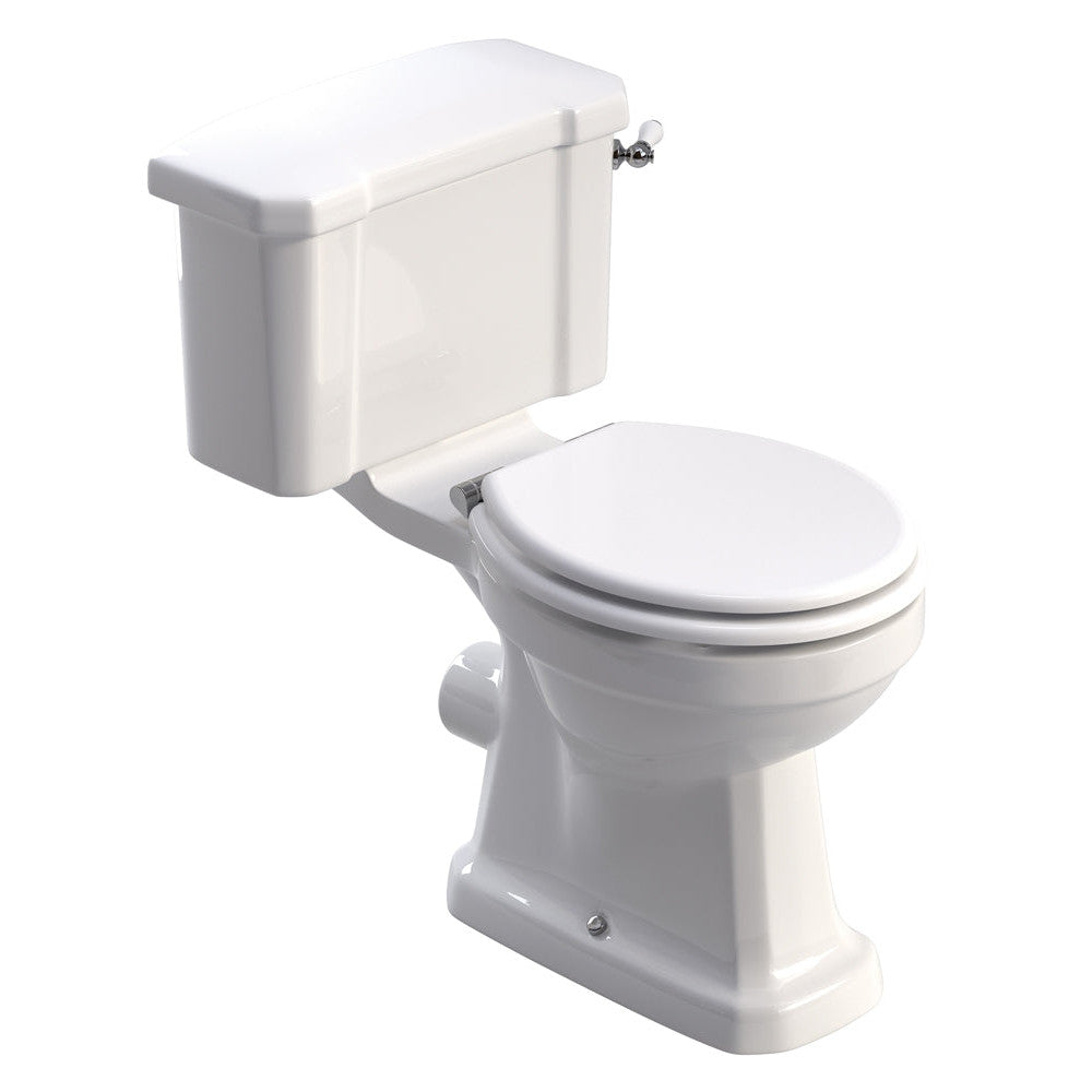 WESTBURY Close Coupled Lever Cistern WC & MDF Soft Close Seat