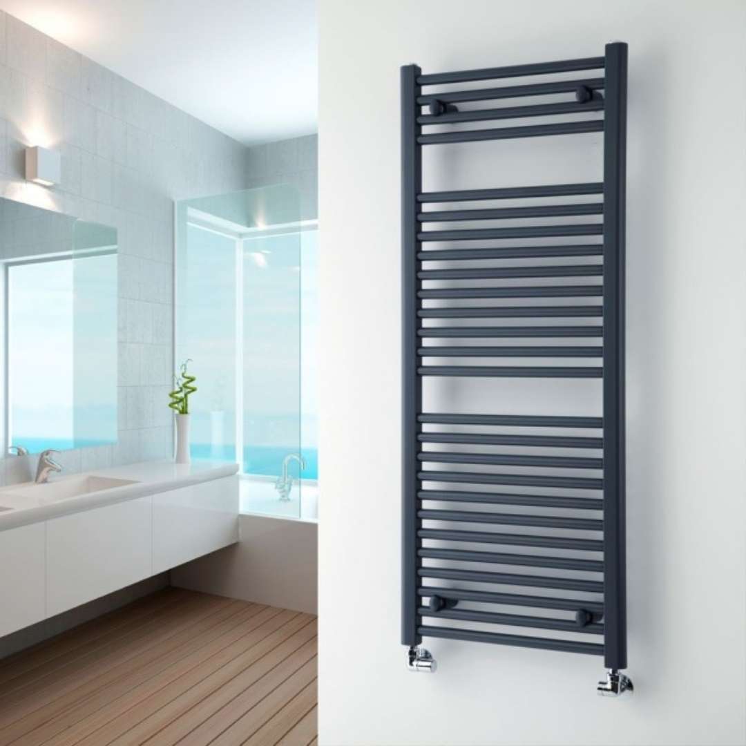 Anthracite Straight 1200x600 Towel Warmer